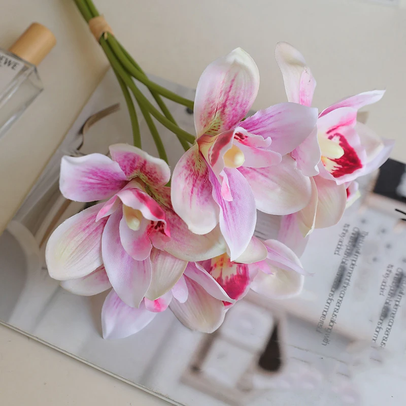 

Искусственные цветы шелк орхидея магнолия цимбидиум