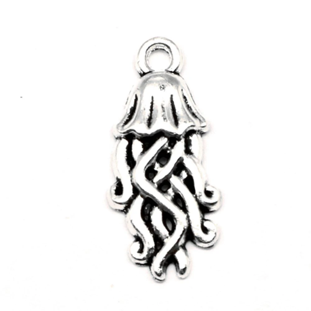 

Jellyfish Charm For Making Jewelry Diy Finding 80pcs 10x22mm