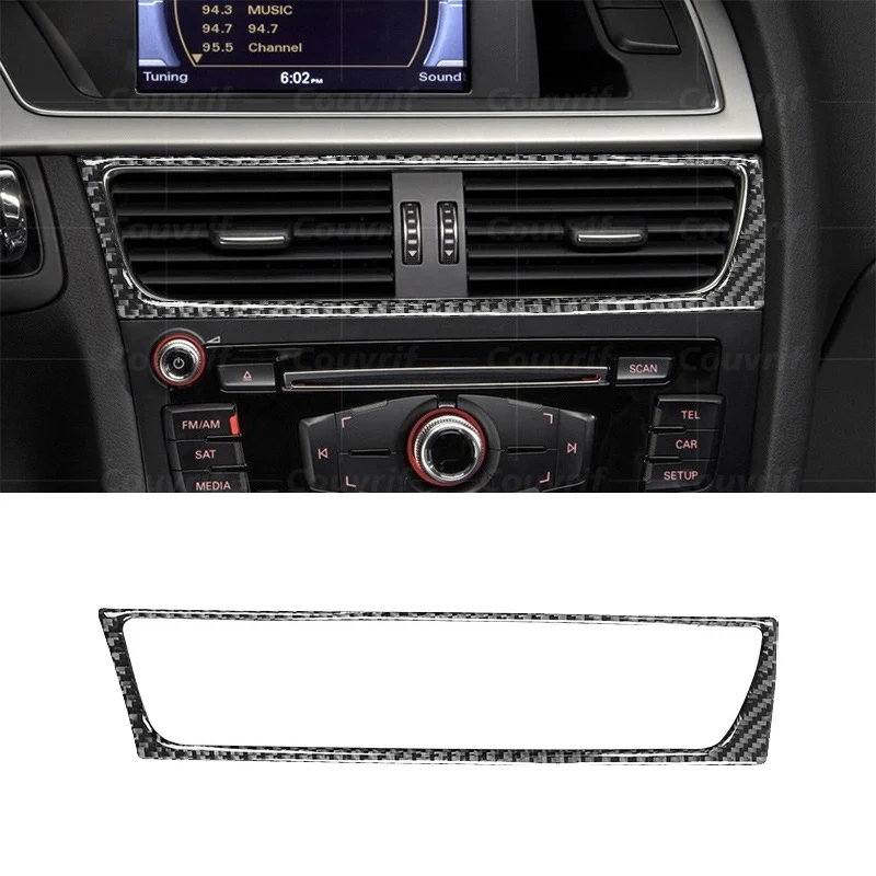 

Carbon Fiber Car Cover Central Control Air Conditioner Air Outlet Decorative Frame for Audi A4 B8 A5 8F 2009-2016 Accessories