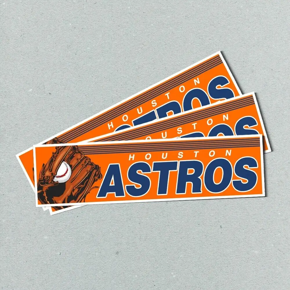 Наклейка на бампер Houston Astros - Виниловая наклейка в винтажном стиле MLB Baseball 80-х 90-х