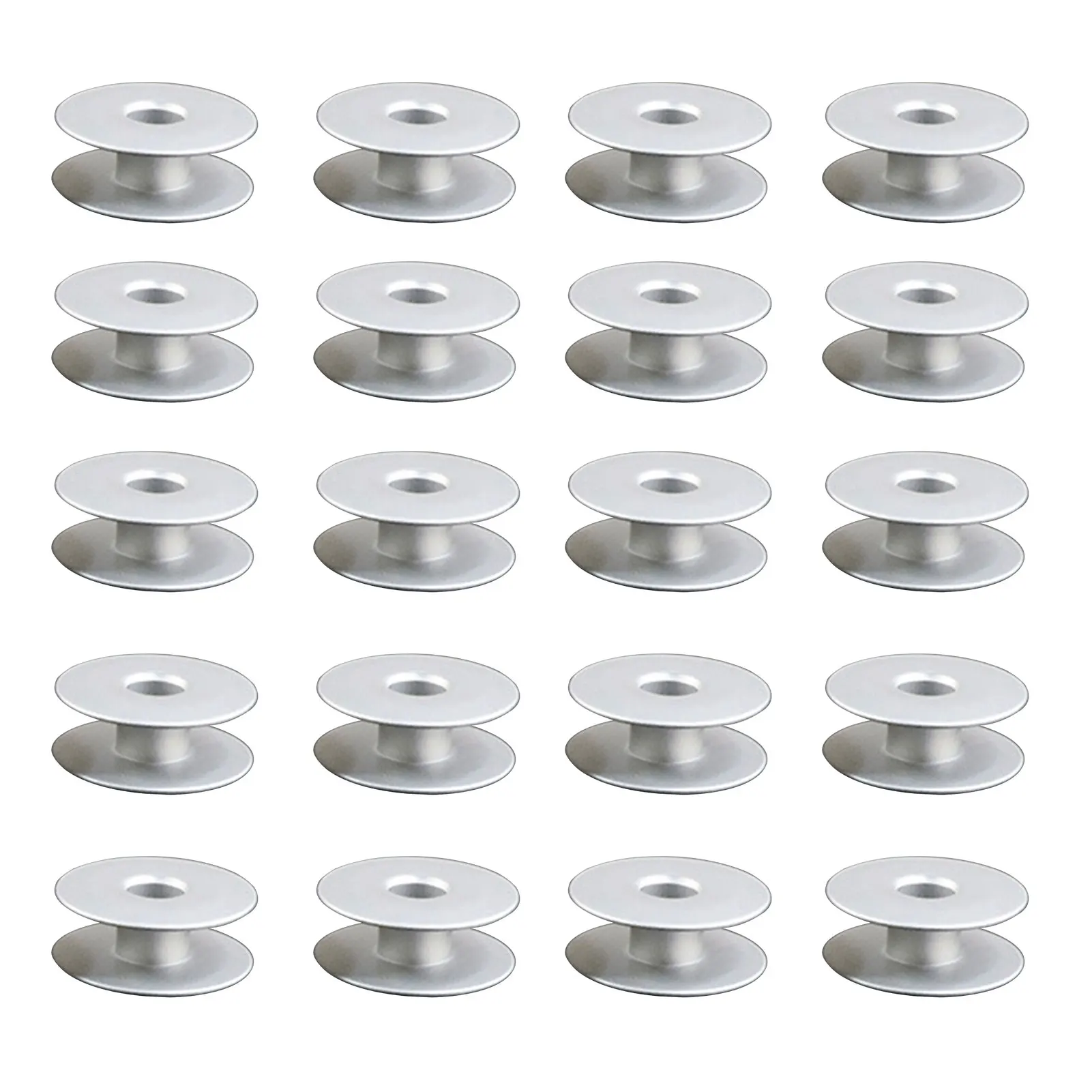 

20 шт., шпули для преднамотки алюминиевых швейных машин