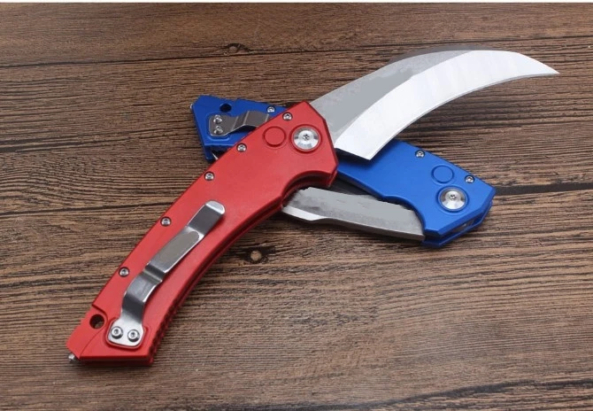 High Quality Multicolor Outdoor Claw Knife CNC Aluminum Alloy Handle Outdoor Camping Tactical Portable EDC Pocket Knives enlarge