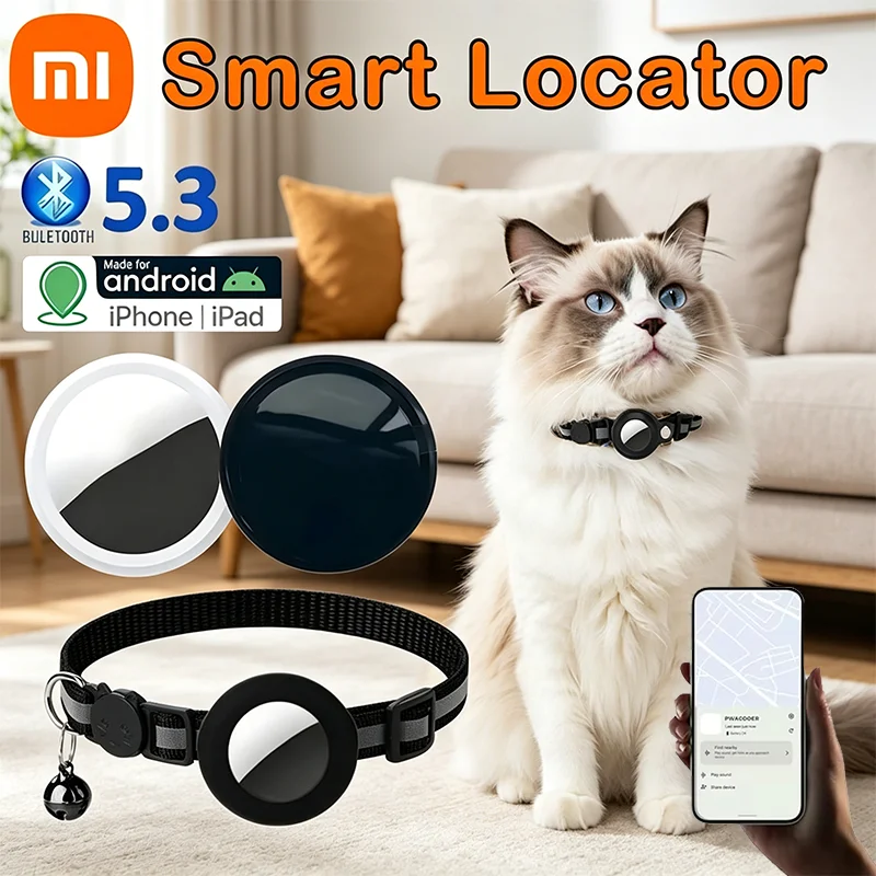 Фото Умный Bluetooth 5.3 мини-GPS-трекер Xiaomi, совместимый с Android и iOS, мини-глобальный локатор, поисковик ключей и брелоков для животных №1