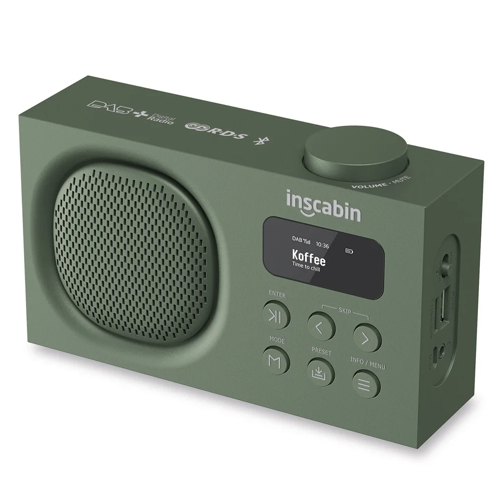 P2 Portable DAB/DAB+ FM Digital Radio/Wireless Speakers with Bluetooth/Dual Alarm Clock/Support TF Card/USB Drive for Music Play