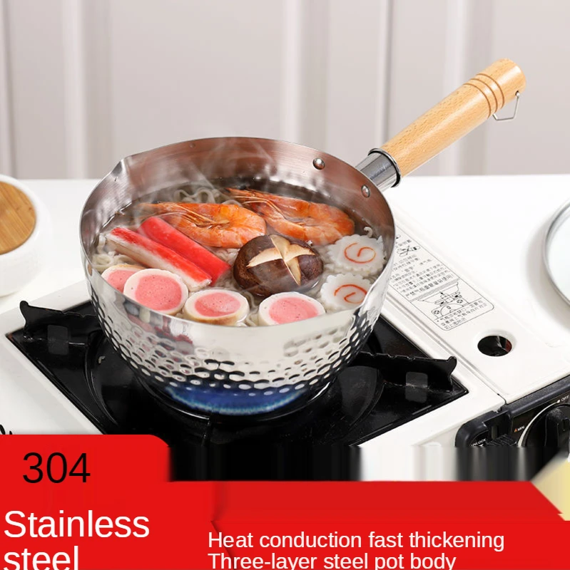 

Кастрюля кухонная из нержавеющей стали, плотная, с плоским дном, антипригарная