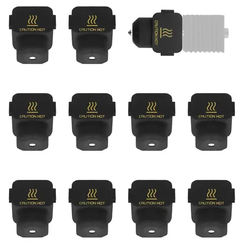 10 шт. силиконовые носки для Bambu Lab A1/A1 Mini, силиконовый чехол с нагревательным блоком Hotend, чехол для печатающей головки 3D-принтера, рукав экструдера A1.