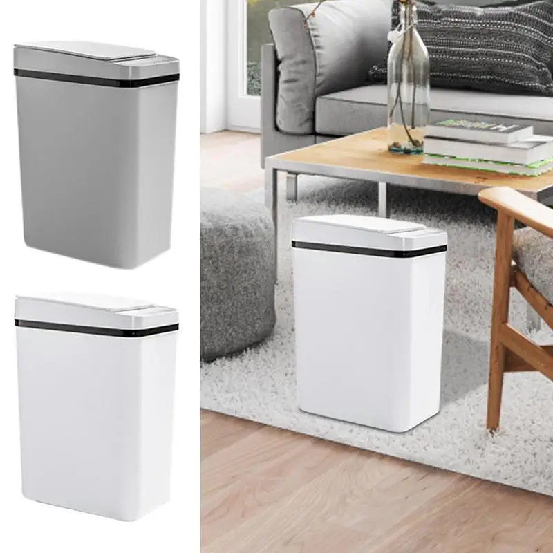 

Touchless Automatic Garbage Can 12L Automatic Touch Free Waste Bin With Lid Waterproof Motion Sensor Smart Trash Bin Fits Narrow