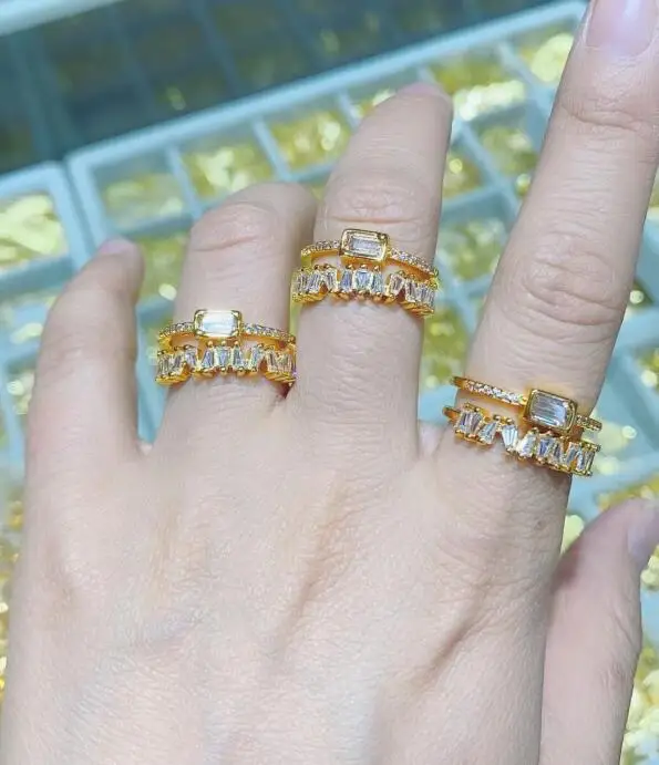 

1 шт. кольца циркониевые ювелирные кольца металлические кольца аксессуары ювелирные изделия для женщин Регулируемые кольца fdg4s