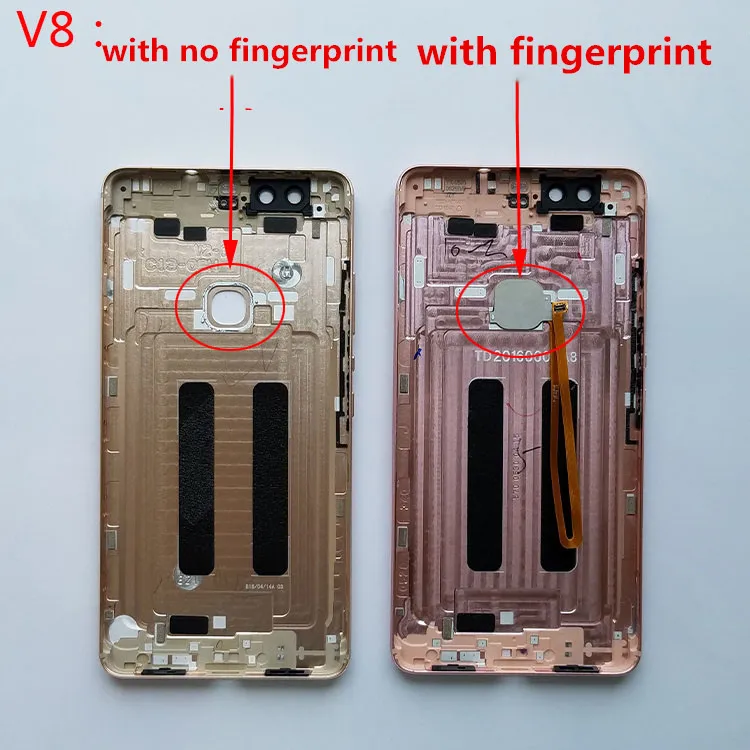 with fingerprint For HUAWEI V8 Battery Door housing Rear back Cover case for Huawei V8 KNT-TL/UL10/AL10/20 enlarge