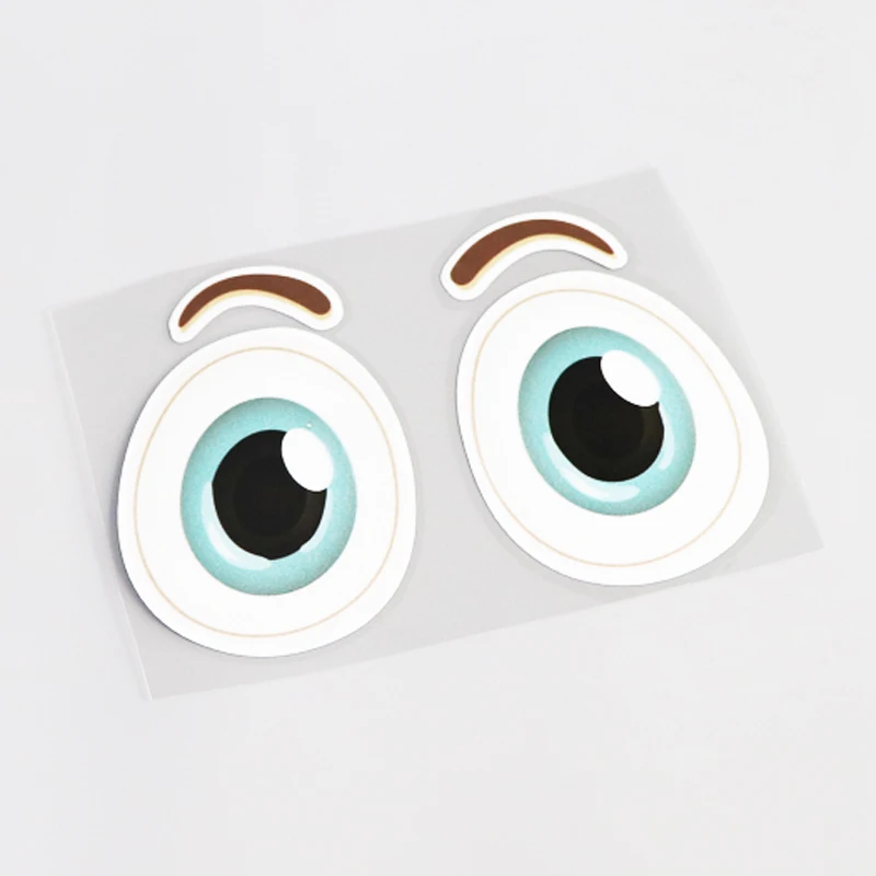 

Светоотражающая Автомобильная наклейка из ПВХ с мультяшными веселыми глазами, декоративные аксессуары, 13,5 см * 9 см
