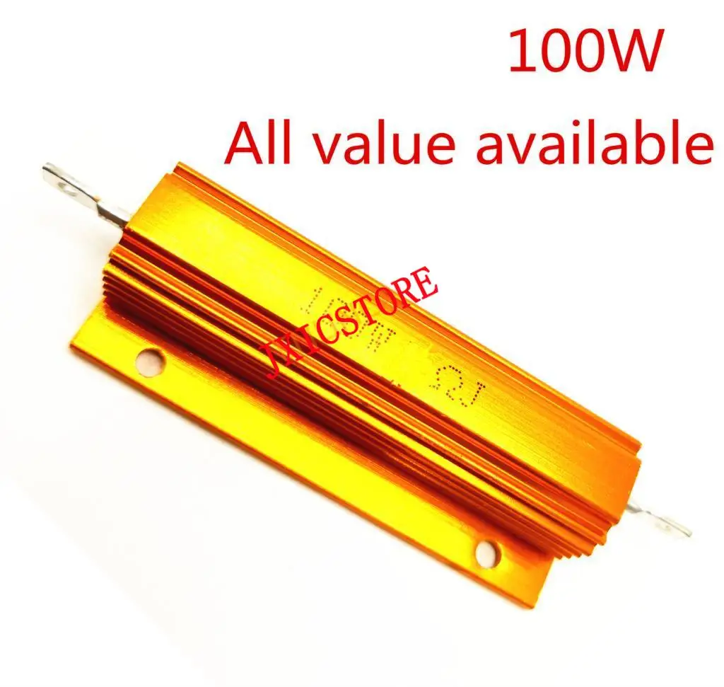 

1PCS 100W 2.5R 2.7R 3.3R 3.9R 4.7R 5.6R Aluminum Power Metal Shell Case Wirewound Resistor 2.5 2.7 3.3 3.9 4.7 5.6 ohm 100W 5%