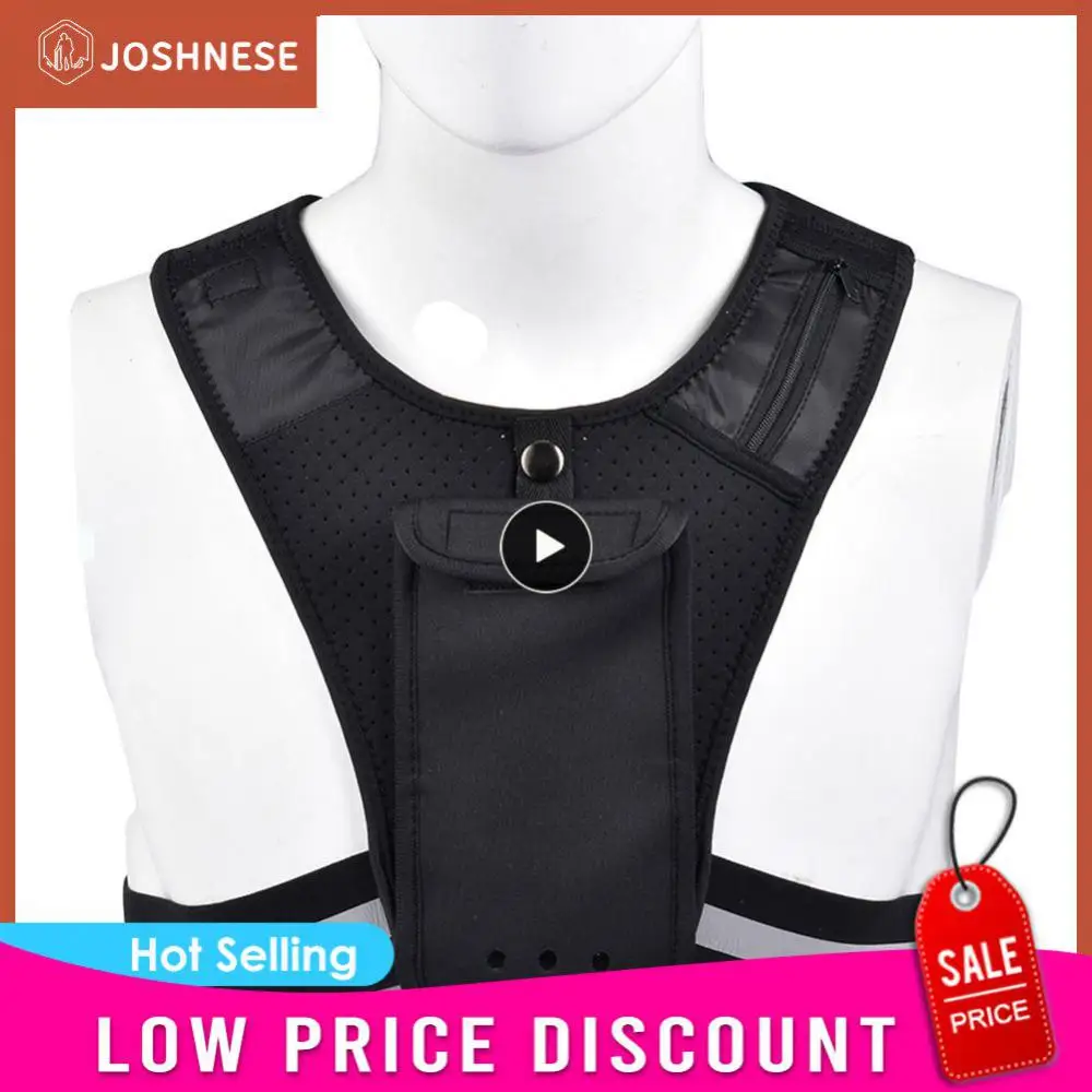 

Polyester Reflective Vest Black Unisex Mobile Phone Chest Bag New Reflective Strap Running Backpack Bicycle Cycling Jersey