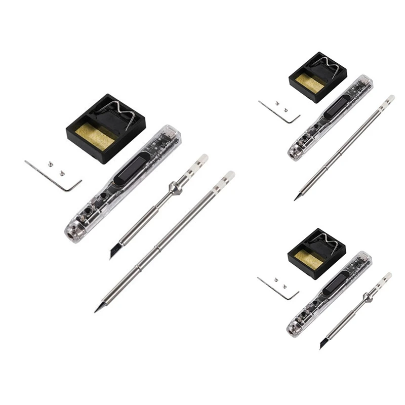 

Portable Electric Soldering Iron Smart LED Digital Display Adjustable Temp Iron Built-In Buzzer