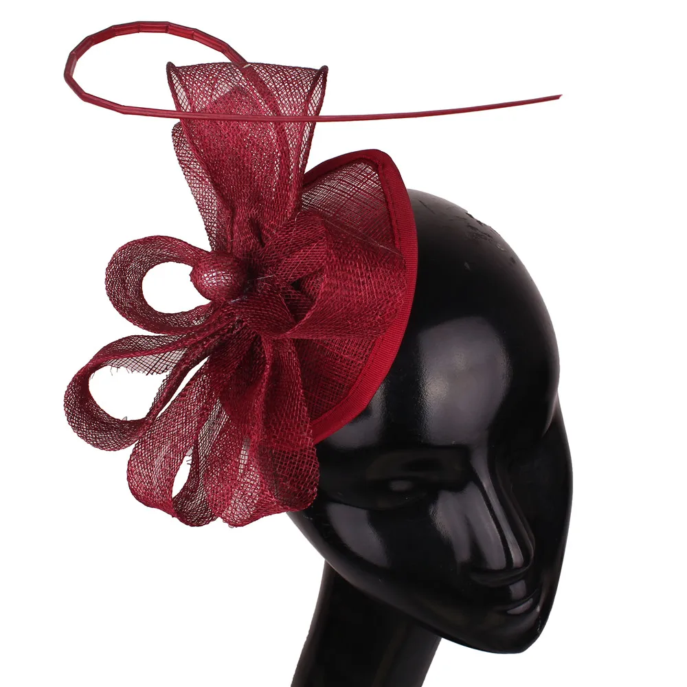 

Темно-синяя шляпа-Вуалетка Sinamay, основа, Коктейльные головные уборы с перо страуса, полоски, Свадебные шляпы, заколки вечерние Ринок, аксессу...