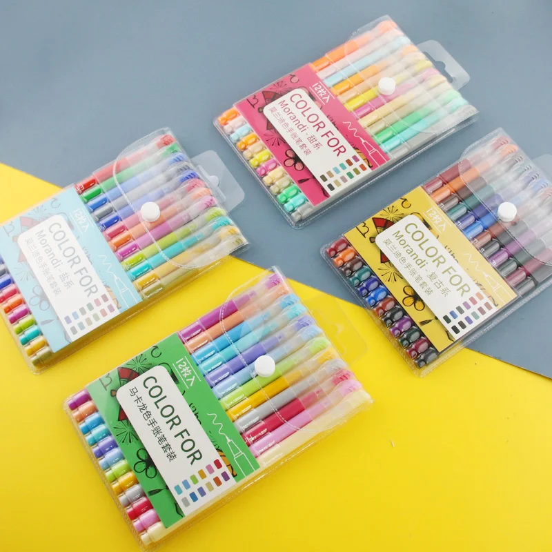 

New Color Neutral Pen Set 12/24/36/48 Color notes for multi-purpose pens student stationery lovely Korean stationery