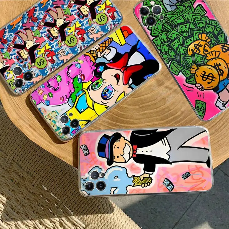 

Cartoon Luxury Dollar MonopolyS Phone Case For iPhone 14 11 12 13 Mini Pro XS Max Cover 6 7 8 Plus X XR SE 2020 Funda Shell