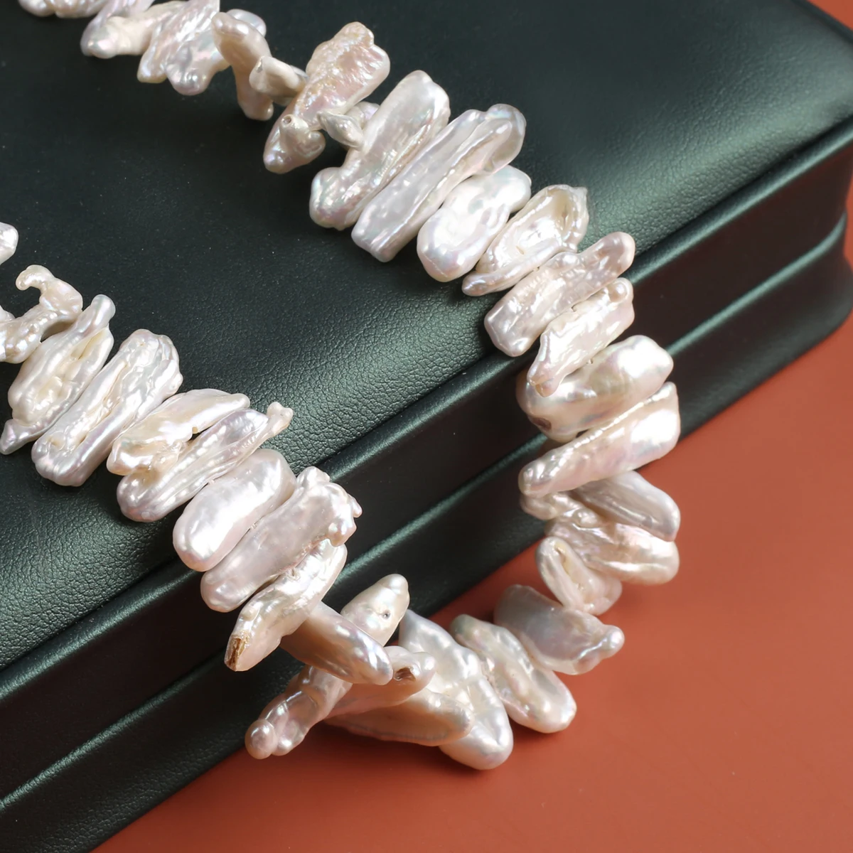 Natural Purple Baroque Pearl Beads Stick Shape Loose Hole Bead for Jewelry Making Diy Women Necklace Bracelet Gifts