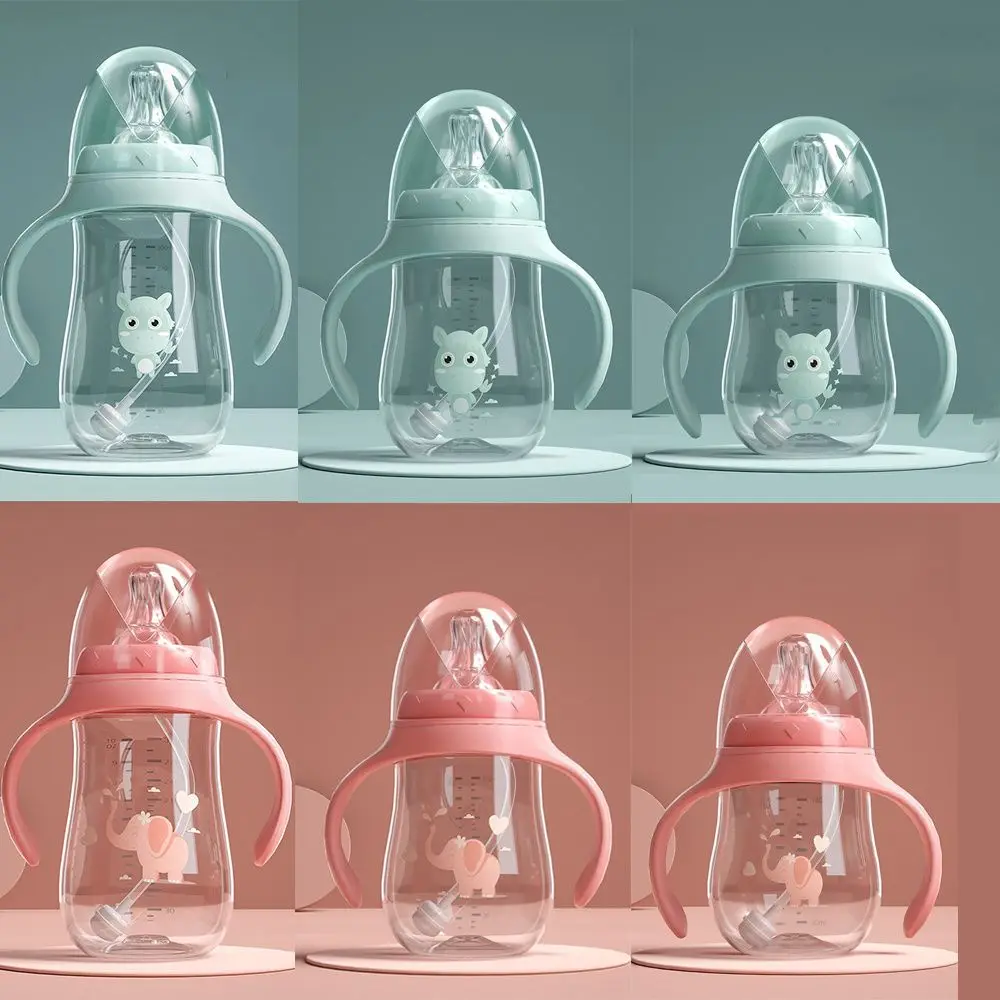 

BPA Free Baby Drinking Water Bottle Wide-Caliber Feeding Bottle With Gravity Ball Multifunctional Drinking 180ML 240ML 300ML