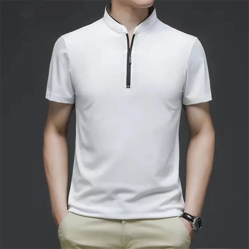 Spring Summer Autumn Long Sleeve Short sleeve Men Golf Wear T-shirt Sports Shirt Man Stand Collar Loose Business golf Polo Shirt