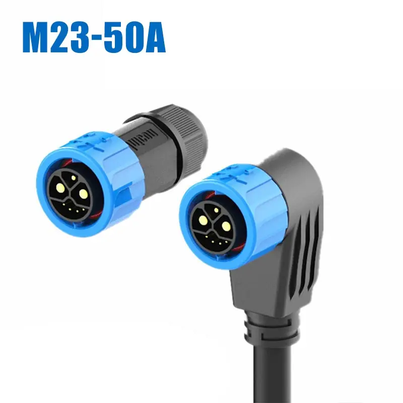 

M23 2+1+5 Battery Connector Motorcycle Charger Plug Socket 50A Male Female IP67 Energy Lithium Electric Bicycle Charging Port