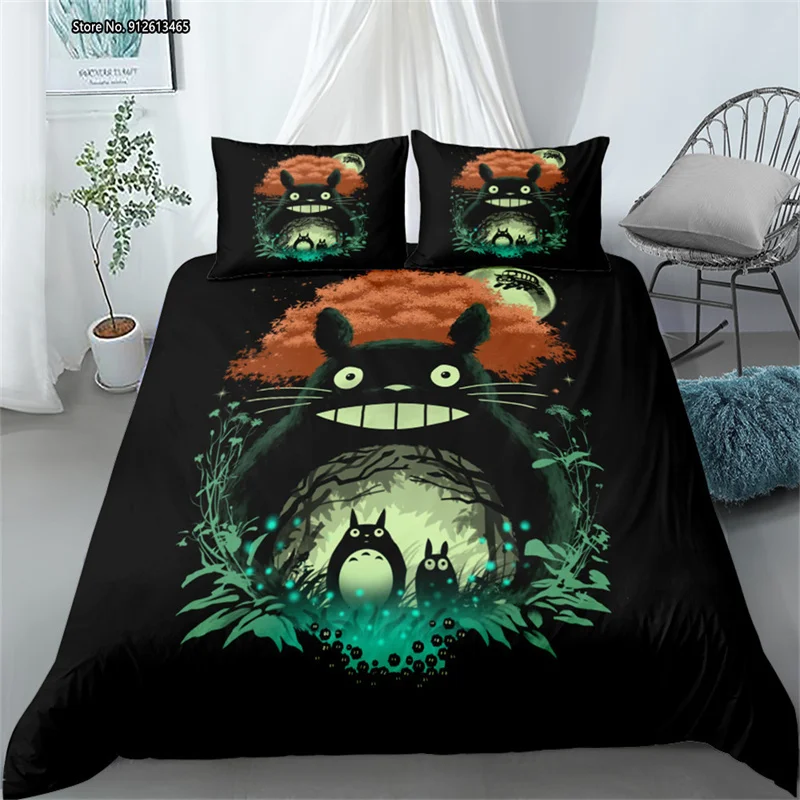 

Hot Miyazaki Animation Totoro Series Digital Printed Home Textile Baby and Children Bedroom Decoration Bedding Set