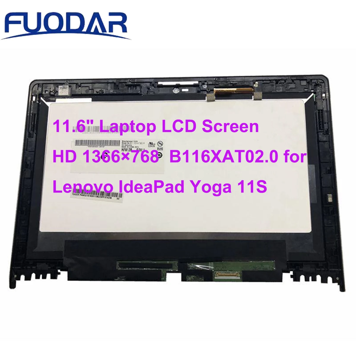 

Original 11.6" Laptop LCD Screen+Touch Digitizer Assembly HD 1366×768 B116XAT02.0 for Lenovo IdeaPad Yoga 11S