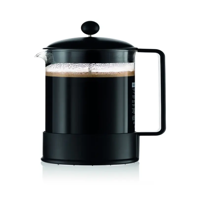 

Brazil French Press Coffee Maker Borosilicate Glass 51 Ounce Black For Home