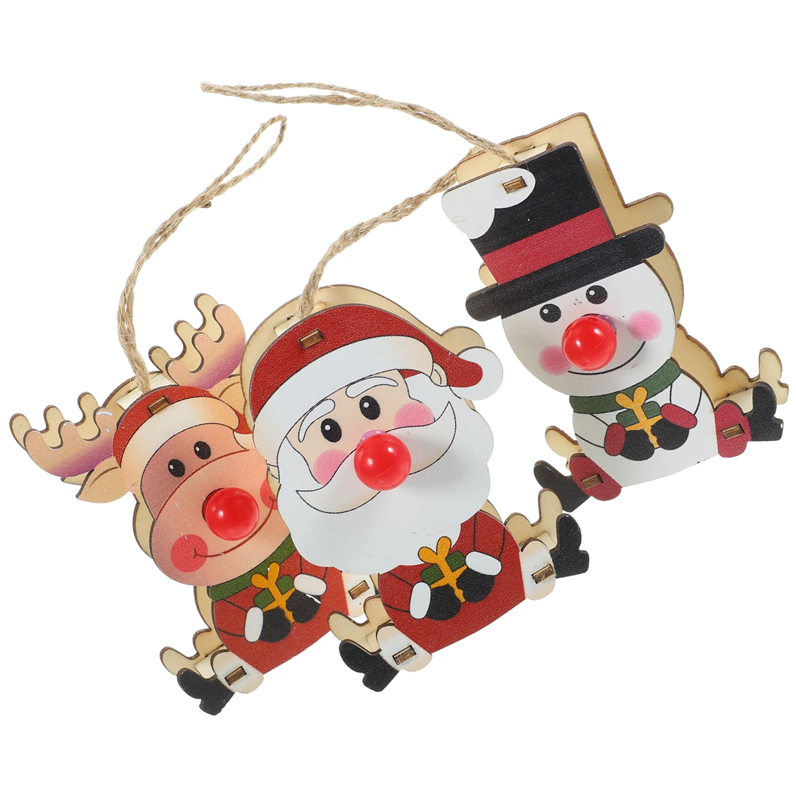 

3 Pcs Christmas Decorations Ornaments Set Tree Pendant Pendants Festival Adornment Elder