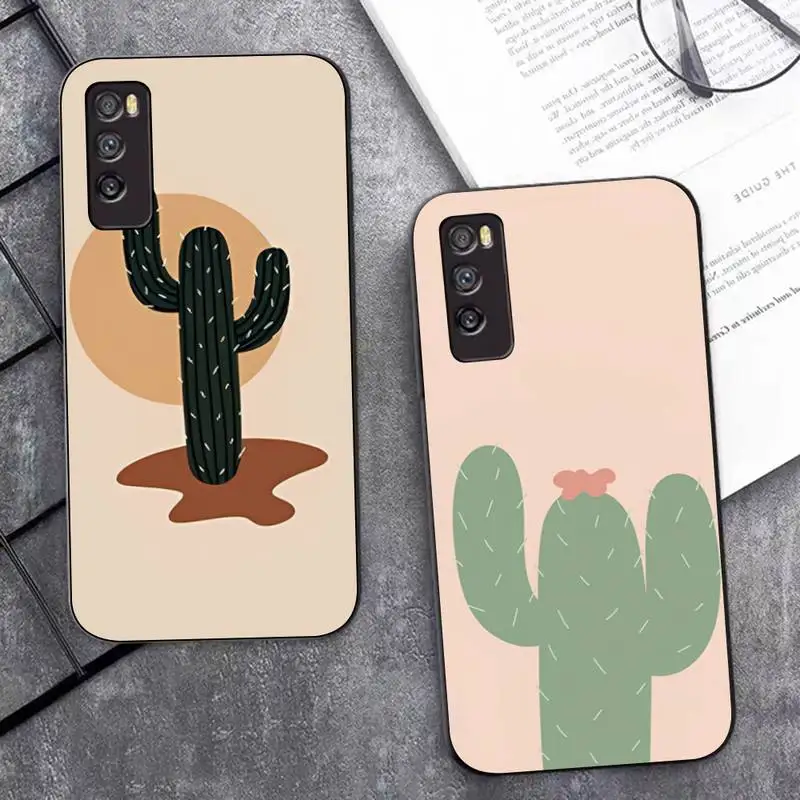 

Cute Cactus Phone Case for Huawei Mate 20 10 9 40 30 lite pro X Nova 2 3i 7se