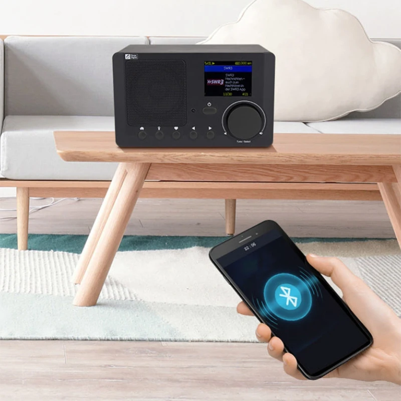 Wi-Fi Интернет-радио WR210N портативное цифровое радио с перезаряжаемой батареей