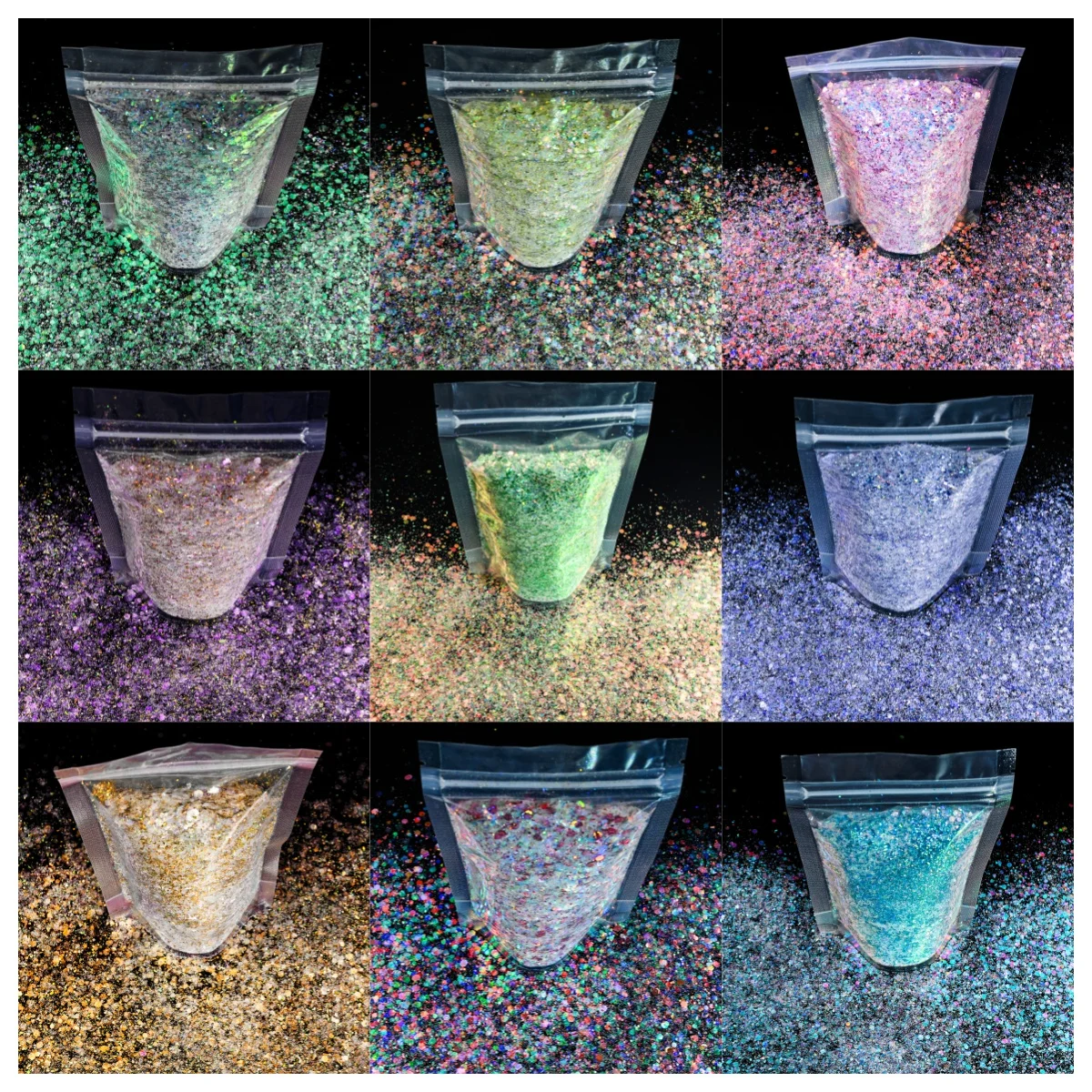 50 г/пакет голографическая лазерная блестящая пудра для ногтей ультратонкая