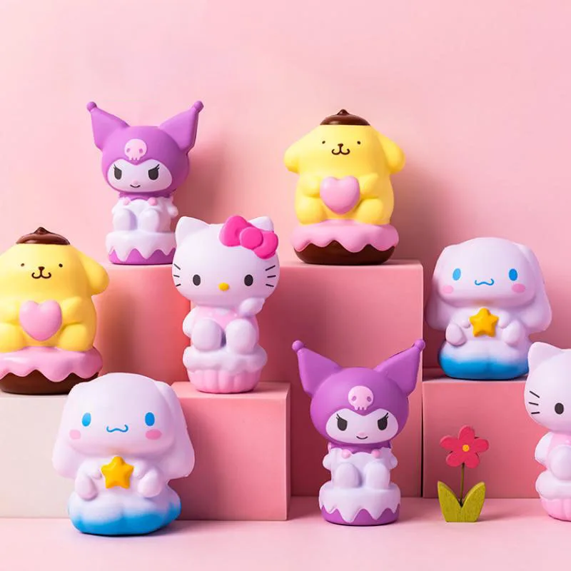 

Kawaii Cute Sanrio Kuromi Mymelody Cinnamoroll Pompompurin Doll Toys Decompression Originality Girl Christmas Gift For Children