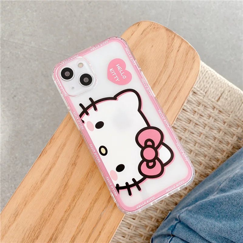Чехол для телефона Hello Kitty Cinnamoroll IPhone 13 11 12 Pro Max Защита камеры XS X XR 7 8 Plus
