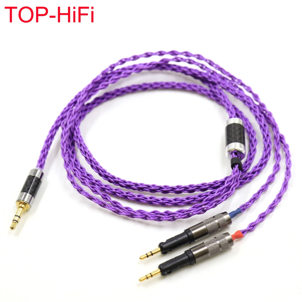 Новый Фиолетовый Hi-Fi 3 5 мм стерео 8 ядер 7N OCC посеребренный R70X обновленный кабель
