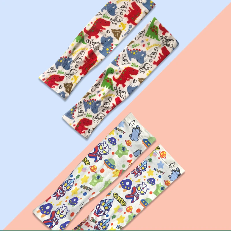 Printed Ice Sleeve Gloves Summer Travel Sun-Proof Oversleeve Cartoon Cute Breathable Arm Guard UV Outdoor Kids Sleeves