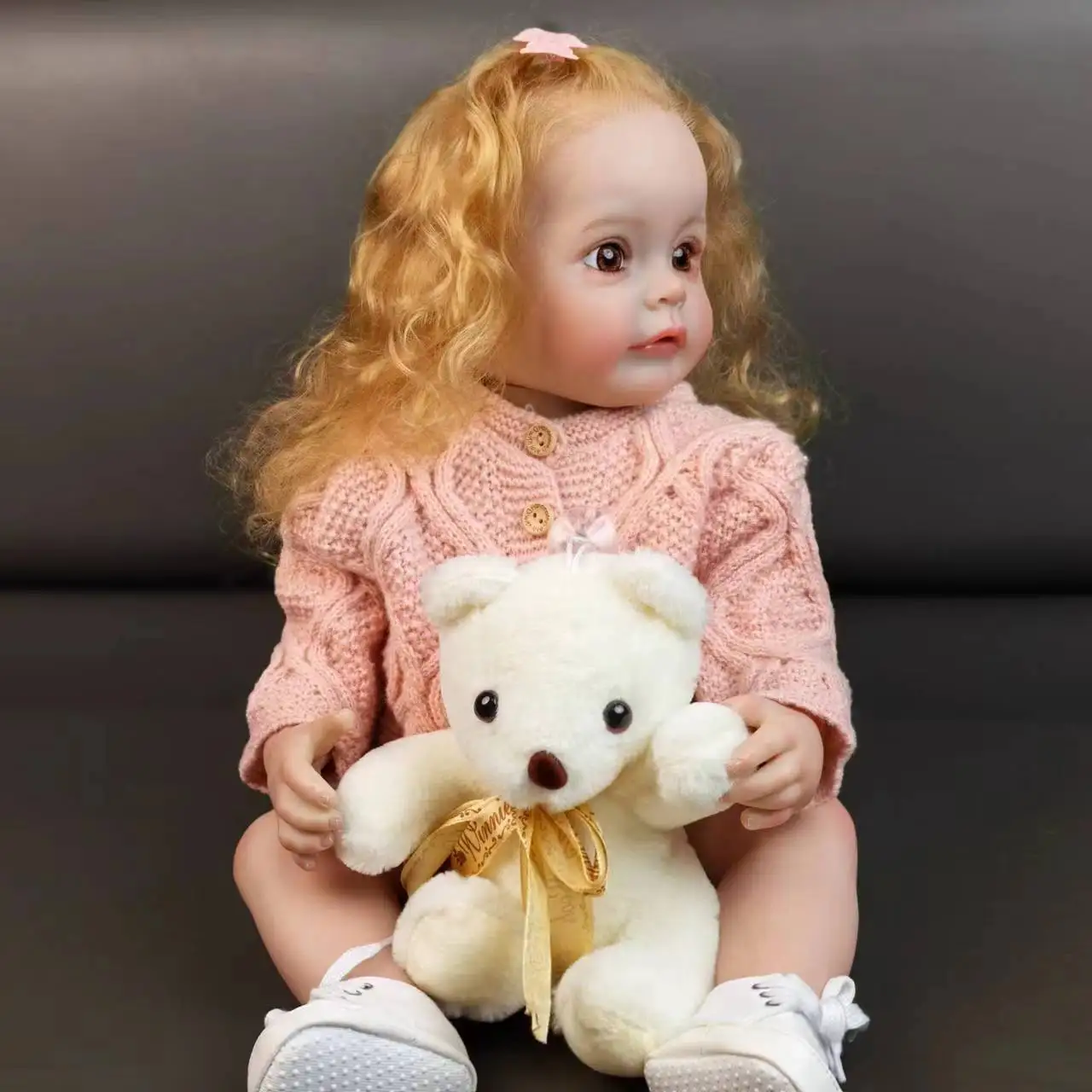 55 см полностью силиконовая кукла Reborn Baby с золотистыми волосами этнические куклы