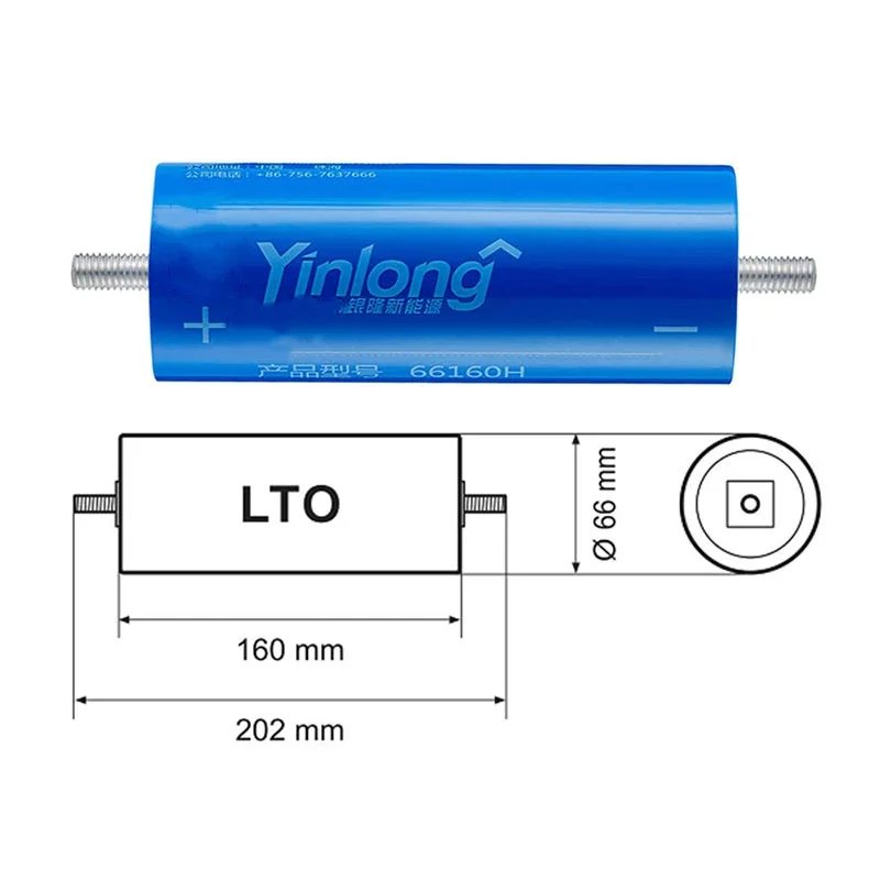 Новинка 100% оригинальный литиевый титанат Yinlong 66160 2 3 В 45 Ач 6 шт. |