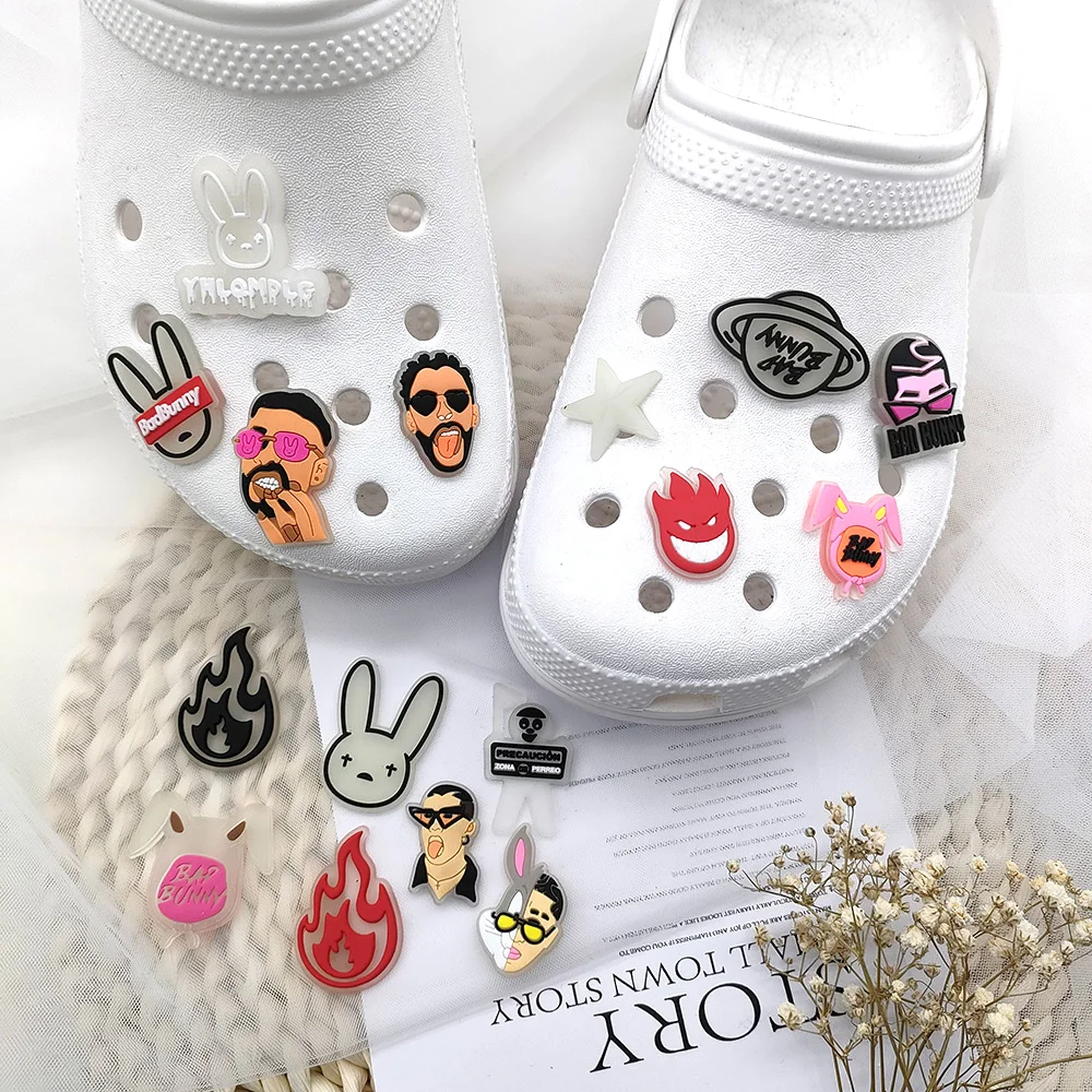 

Лидер продаж, 10 шт./компл., подвески для обуви из мультфильма, аксессуары из ПВХ, подвески, украшения для обуви Jibz для девочек, детей, подарок н...