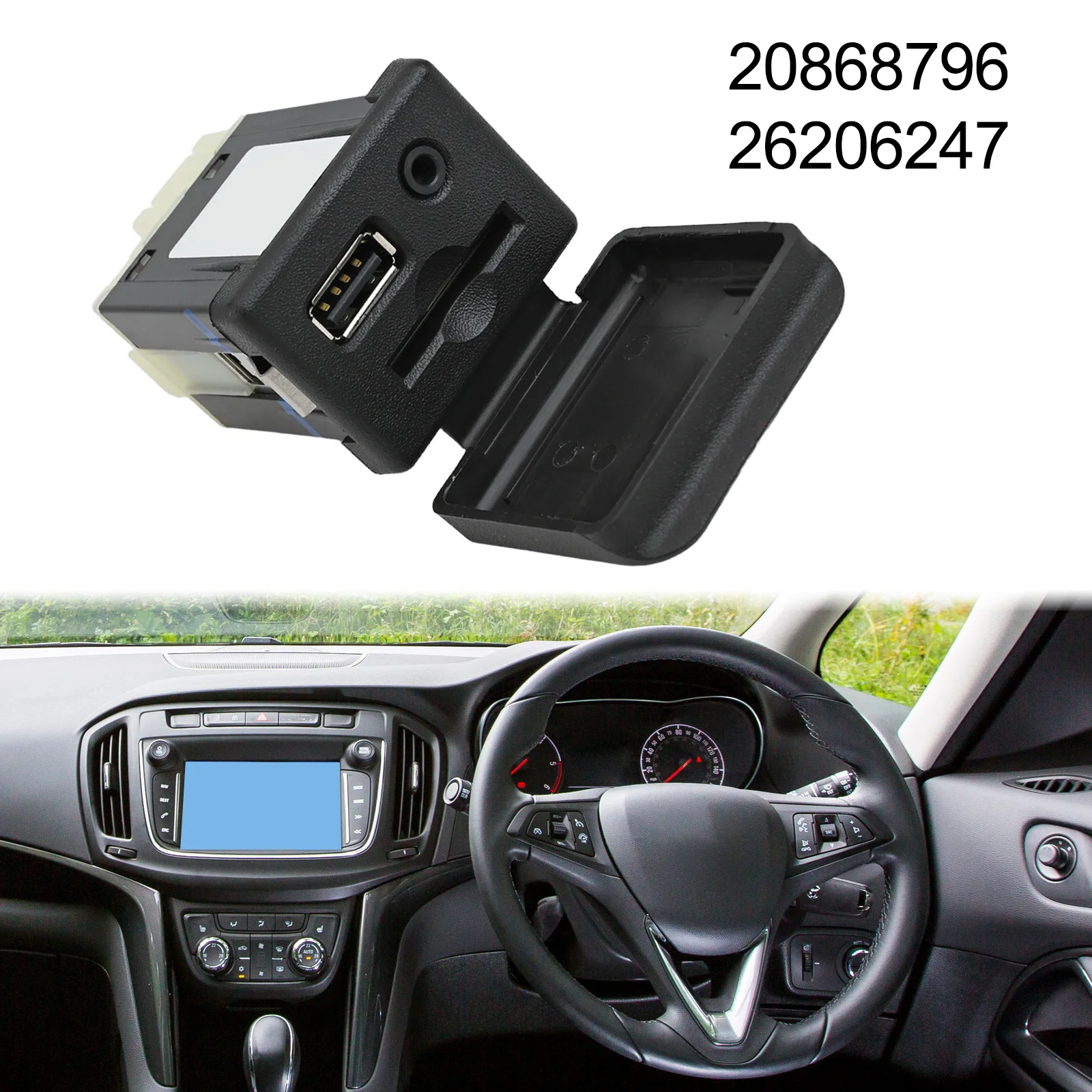 

3 3 3 1 шт. Автомобильная дополнительная розетка + USB-разъем для Opel для Insignia для Zafira C 20868796 26206247 Автомобильная вспомогательная розетка + USB-разъем