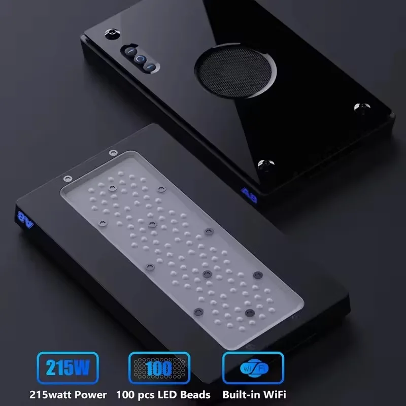Фото Светодиодный светильник A8Pro II Max/Blue 215W Full Spectrum для морских аквариумов с соленой водой, 8-канальное управление, аксессуары для коралловых рифов №4