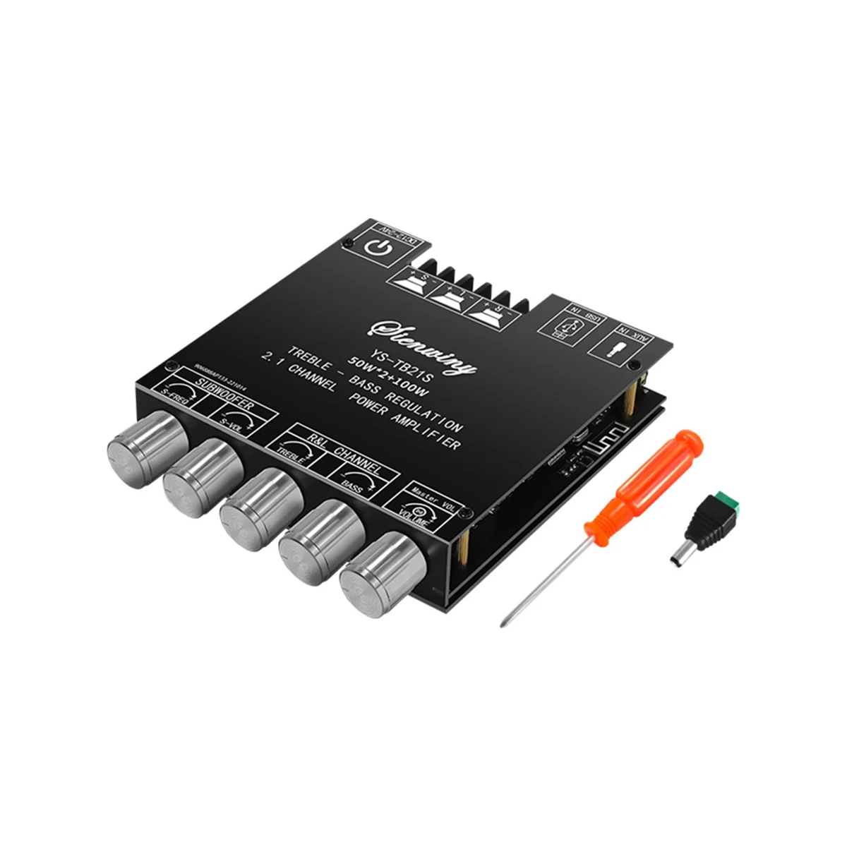 

YS-TB21S 2,1 канальный Bluetooth аудио усилитель мощности плата модуля TPA3116 50 Вт + 50 Вт + 100 Вт Плата усилителя мощности