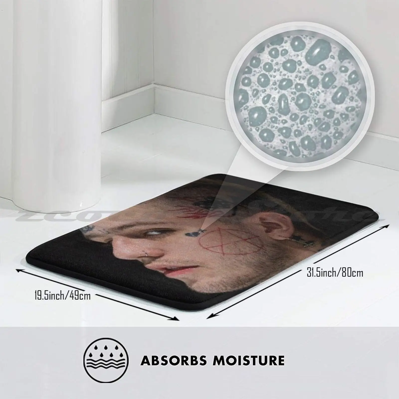 Цинический коврик для чистки двери нескользящий мягкий поглощения воды живой