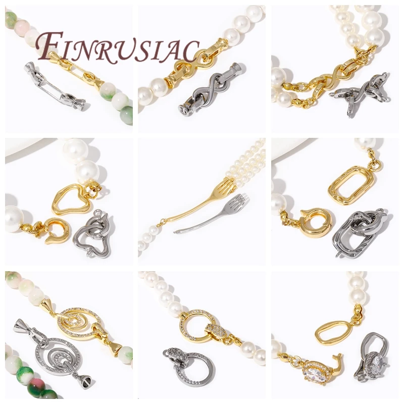 Соединители для бижутерии из 18-каратного золота с фианитами