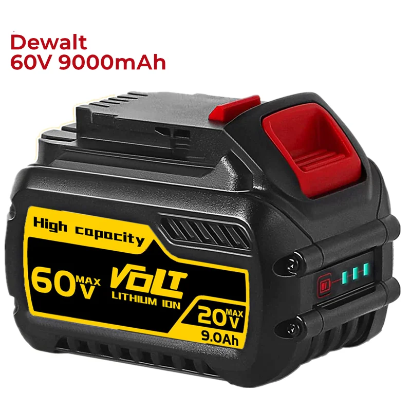 

9000mAh Dewalt FlexVolt 120V 60V 20V Battery Replacement Battery Tools Dewalt Power Drill Battery DCB606 DCB612 DCB609 DCB200
