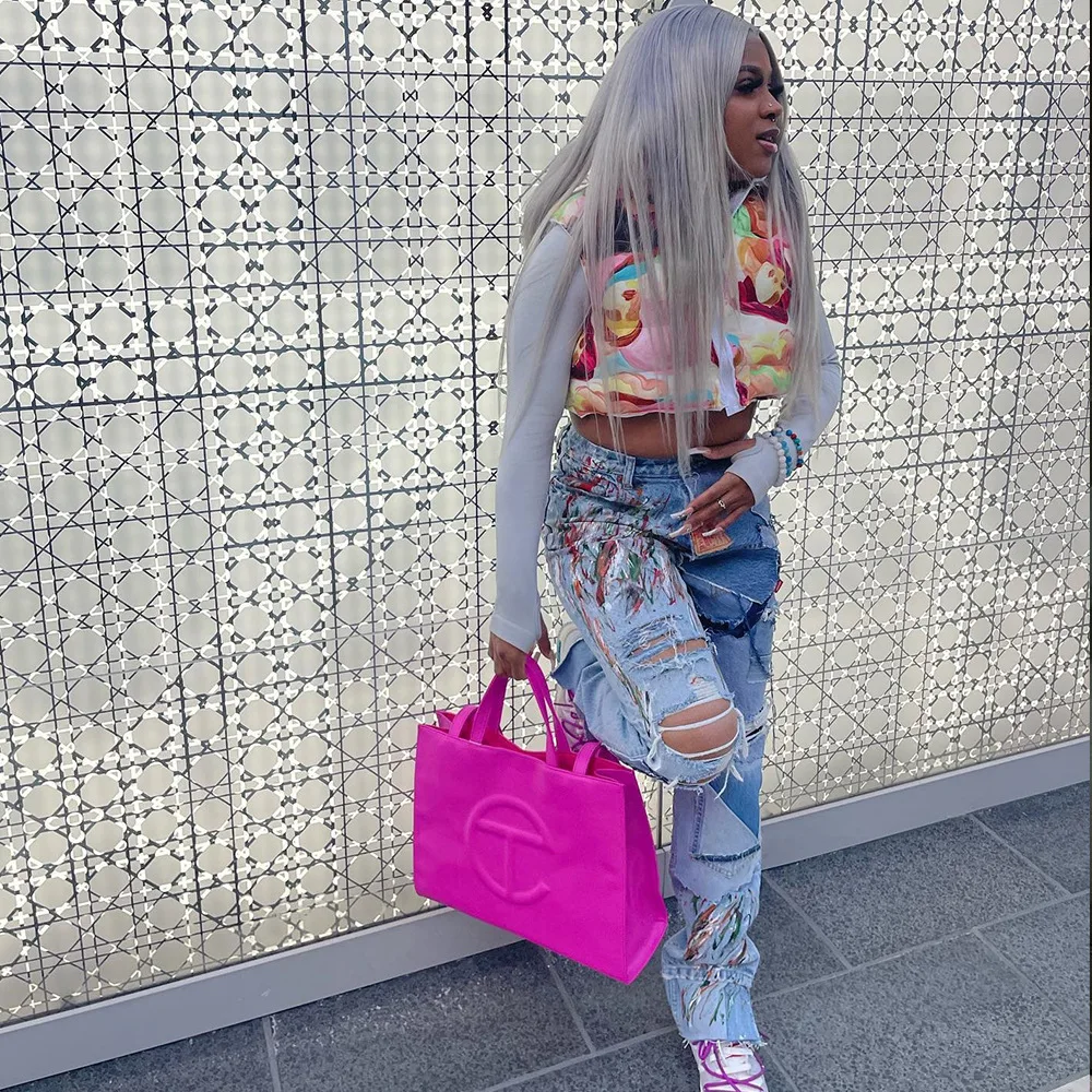 2022 Women's Clothing Jackets Fall and Winter Vest Cotton Jacket Cartoon Stand-Up Collar Zipper Personality Female Jacket