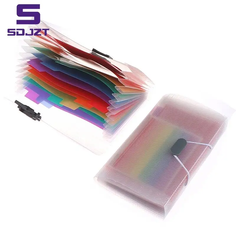 

Офисные принадлежности, A6, расширяющаяся модель, бумажник для документов, сумка-Органайзер, 13 слоев, радуга, канцелярские принадлежности