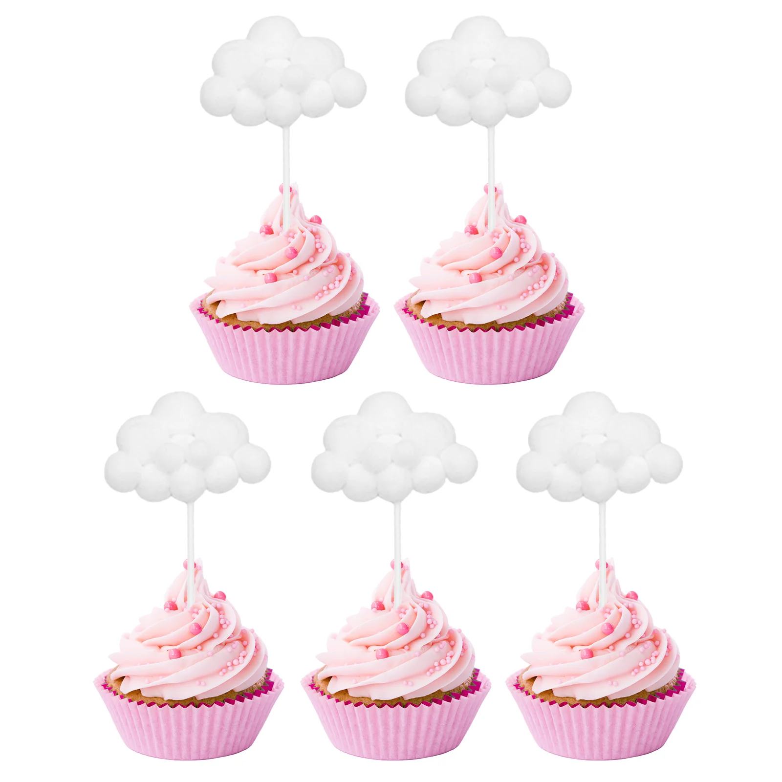 

Cupcake Pick Clouds Cloud Picks Birthday Funny Kids Shower Baby Party Decoration Yarn Dessert Balloon Cluster Favors 3D Wedding