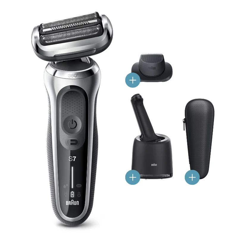 Braun Series 7 7071cc Flex Wet Dry Electric Razor for Men, Smart Care Center