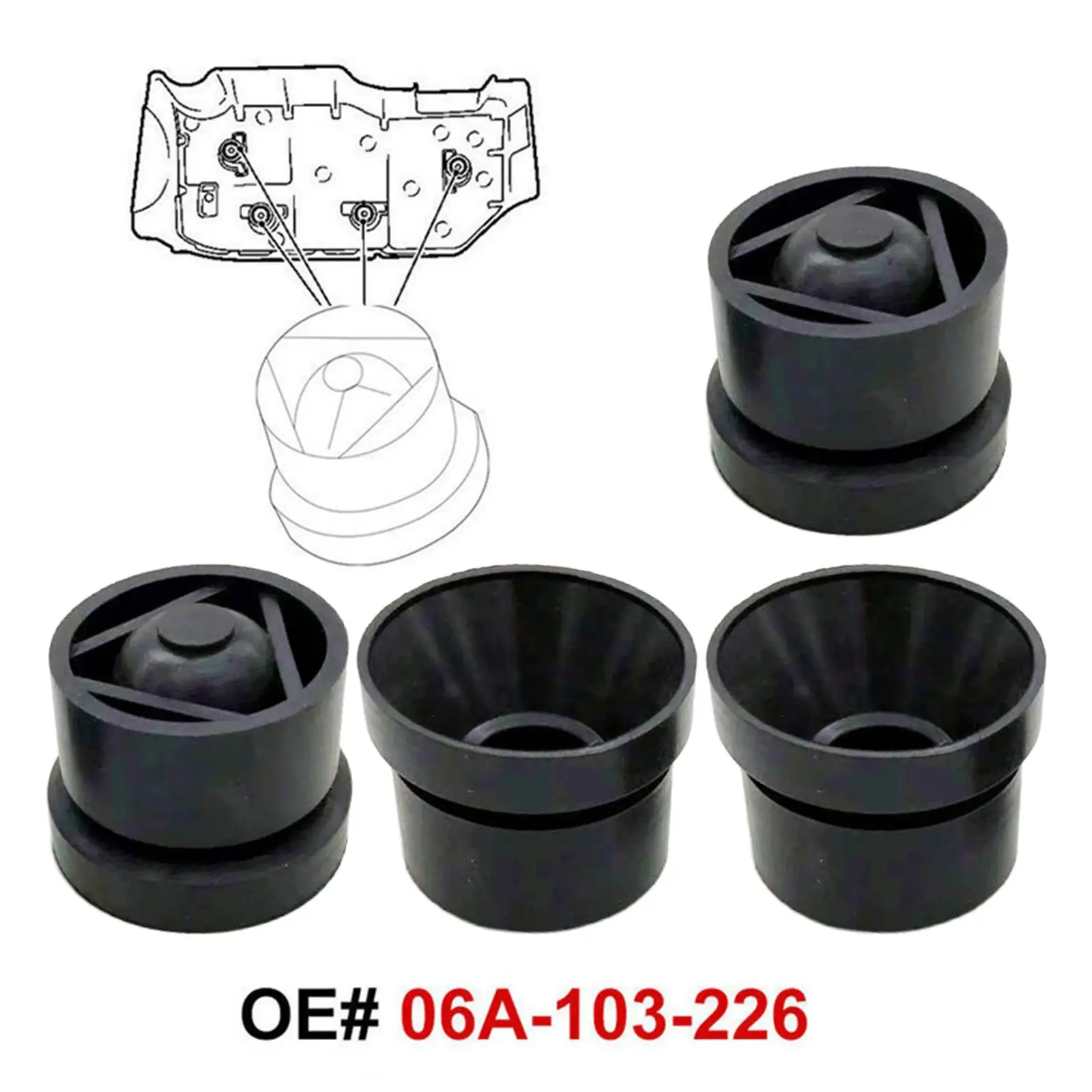 

Engine Cover Mounting Rubber Grommet Stop for Seat Alhambra Altea