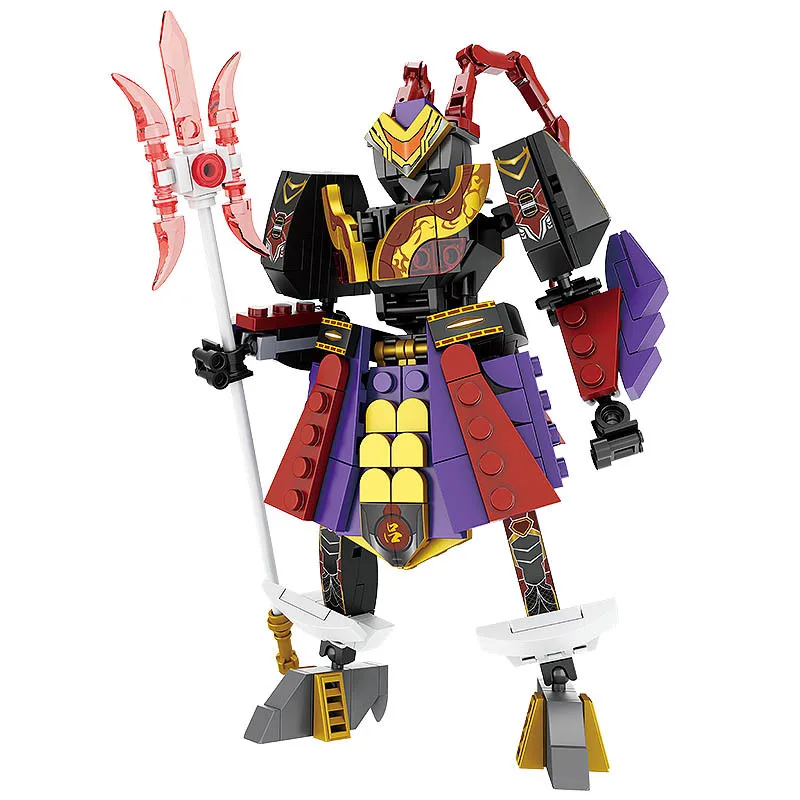 FC GUANYU Mecha Series Building Block Toys Наборы древних воинов NEZHA WUKONG Обезьяна Модель